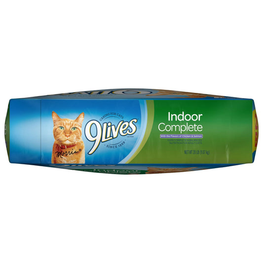 9Lives Indoor Complete Chicken & Salmon Flavor Dry Cat Food, 20 lb. Bag