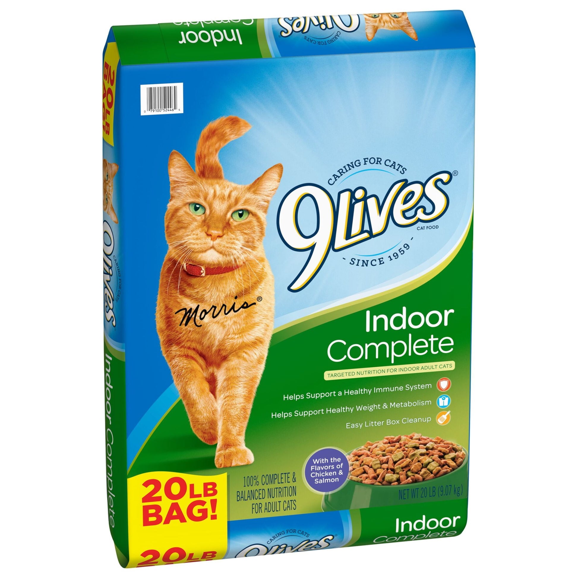 9Lives Indoor Complete Chicken & Salmon Flavor Dry Cat Food, 20 lb. Bag