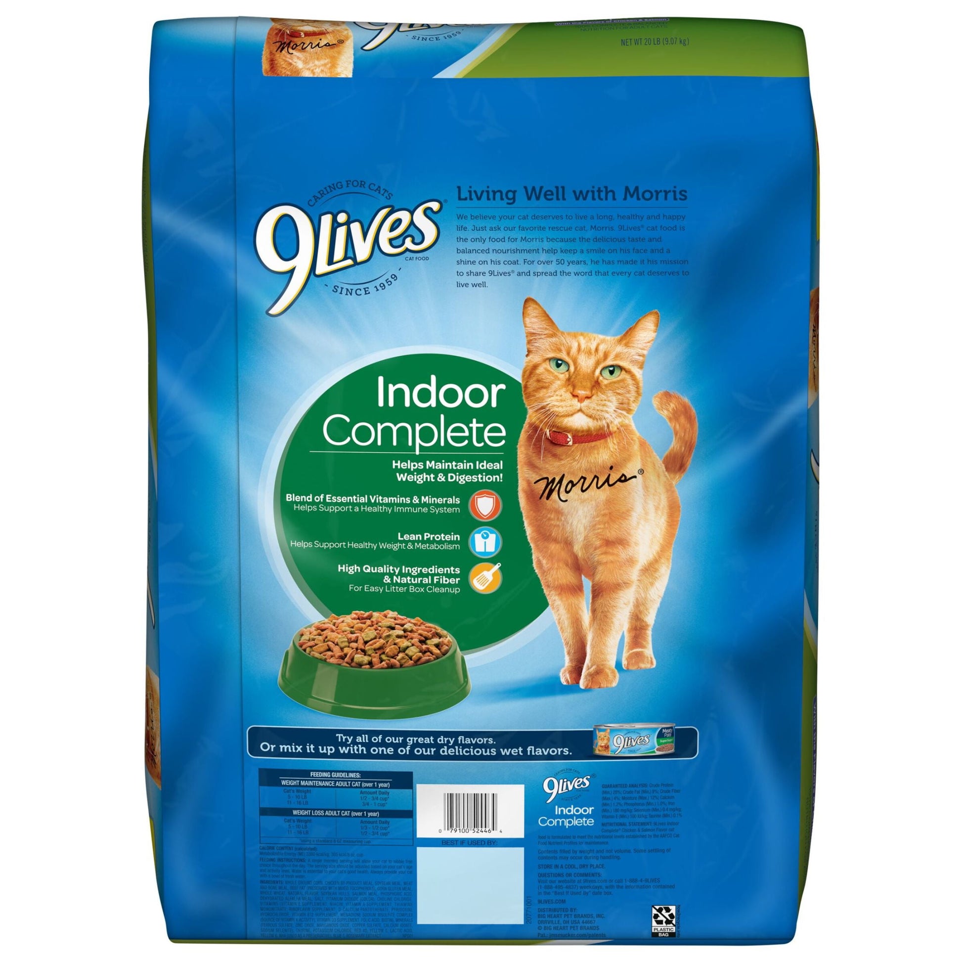 9Lives Indoor Complete Chicken & Salmon Flavor Dry Cat Food, 20 lb. Bag