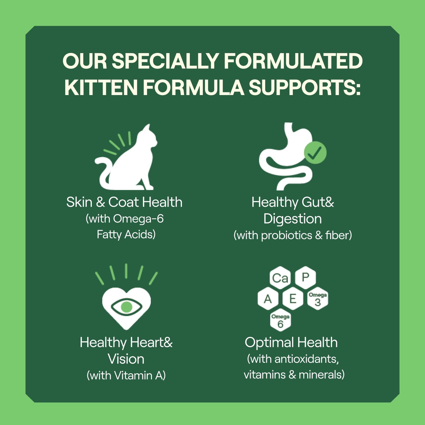 Goodlands Cage-Free Chicken Flavor, Dry Kitten Cat Food with Probiotics, 3.15 lb Bag