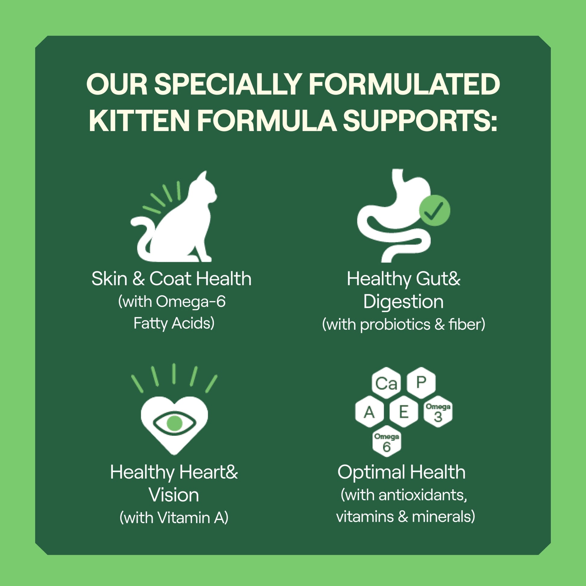 Goodlands Cage-Free Chicken Flavor, Dry Kitten Cat Food with Probiotics, 3.15 lb Bag