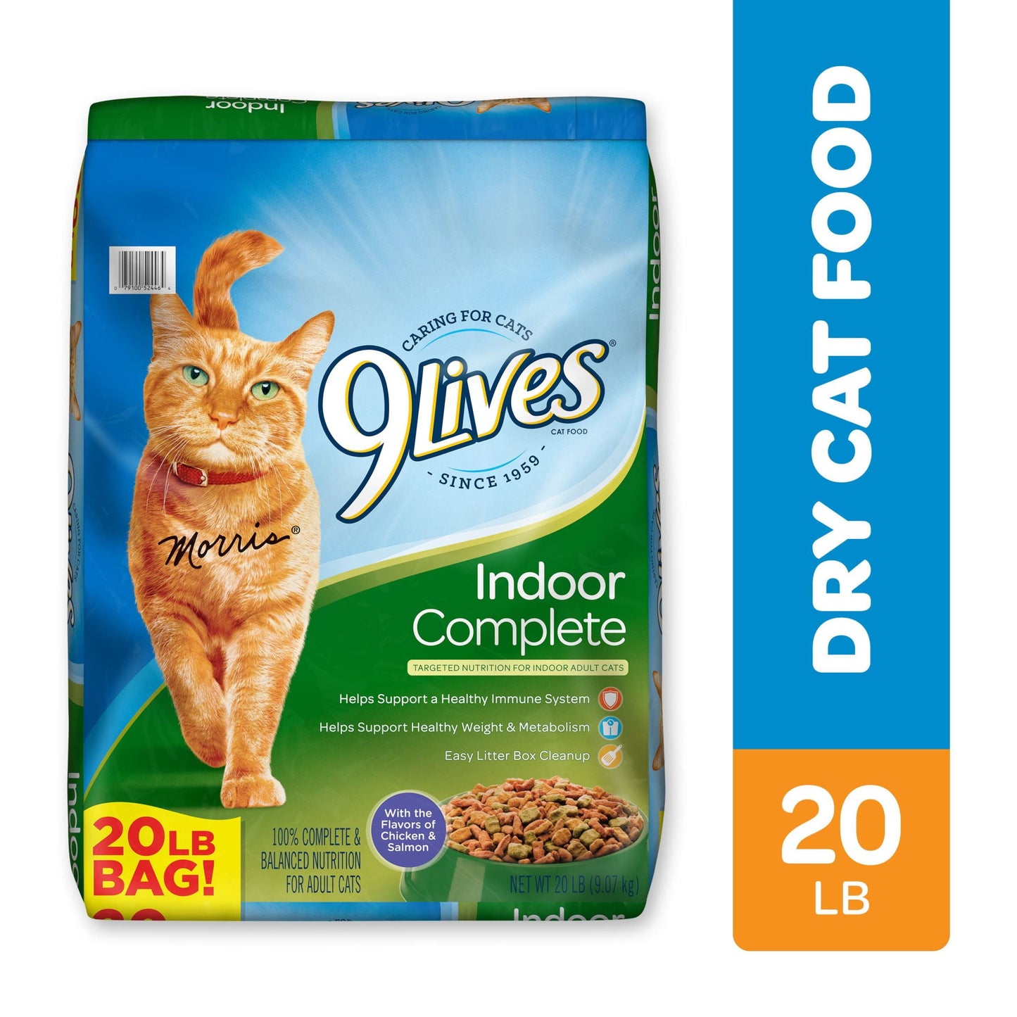 9Lives Indoor Complete Chicken & Salmon Flavor Dry Cat Food, 20 lb. Bag