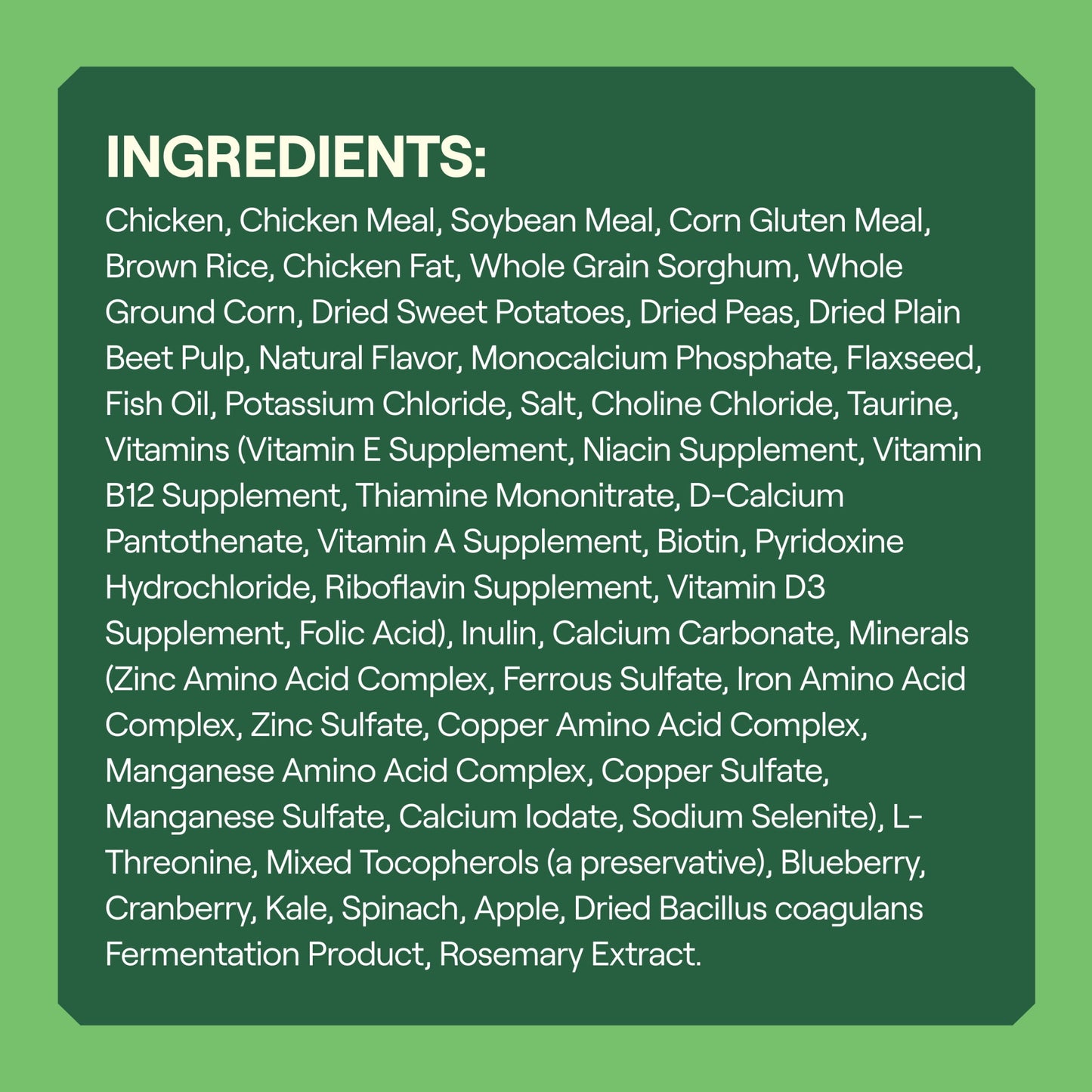 Goodlands Cage-Free Chicken Flavor, Dry Kitten Cat Food with Probiotics, 3.15 lb Bag