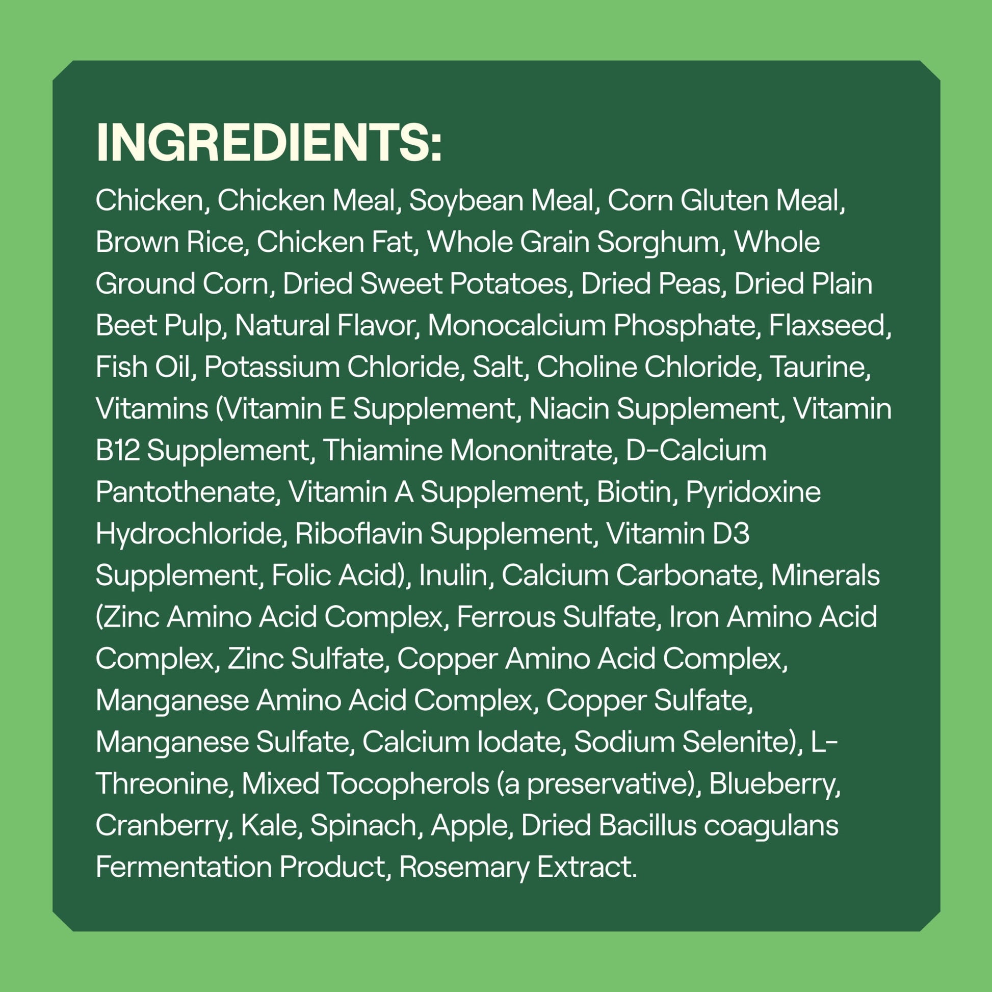 Goodlands Cage-Free Chicken Flavor, Dry Kitten Cat Food with Probiotics, 3.15 lb Bag