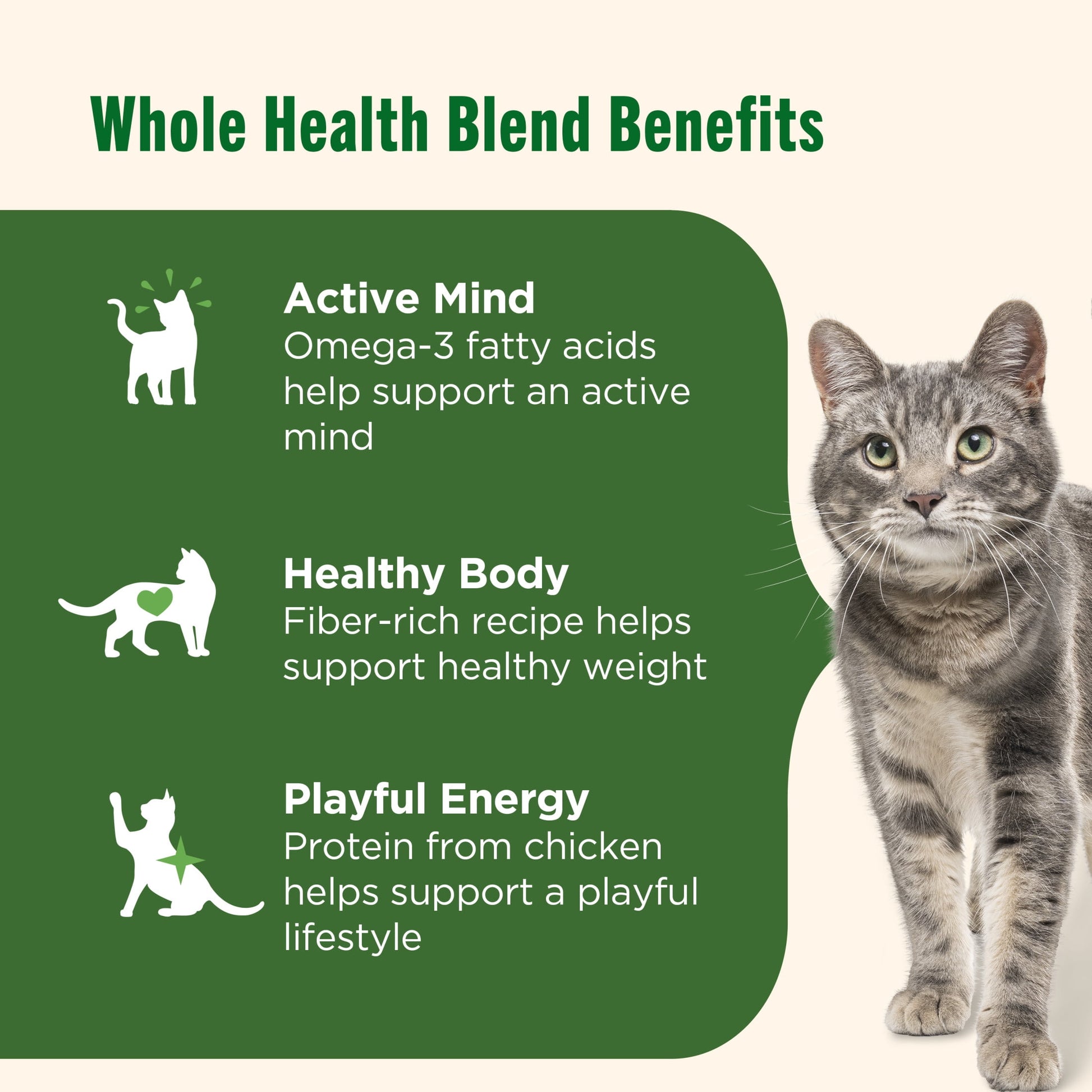 Nutrish Real Chicken & Brown Rice Recipe Dry Cat Food, 3 lb. Bag (Rachael Ray)