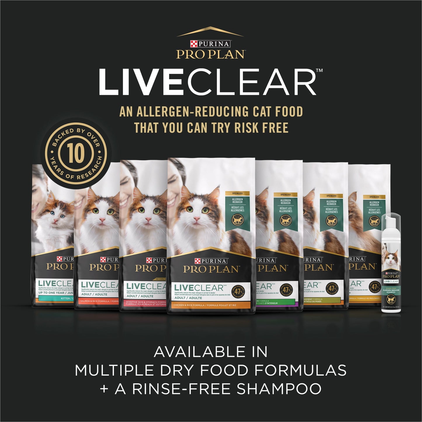 Purina Pro Plan Indoor Dry Cat Food LiveClear Cat Allergen Reducing Turkey and Rice Formula