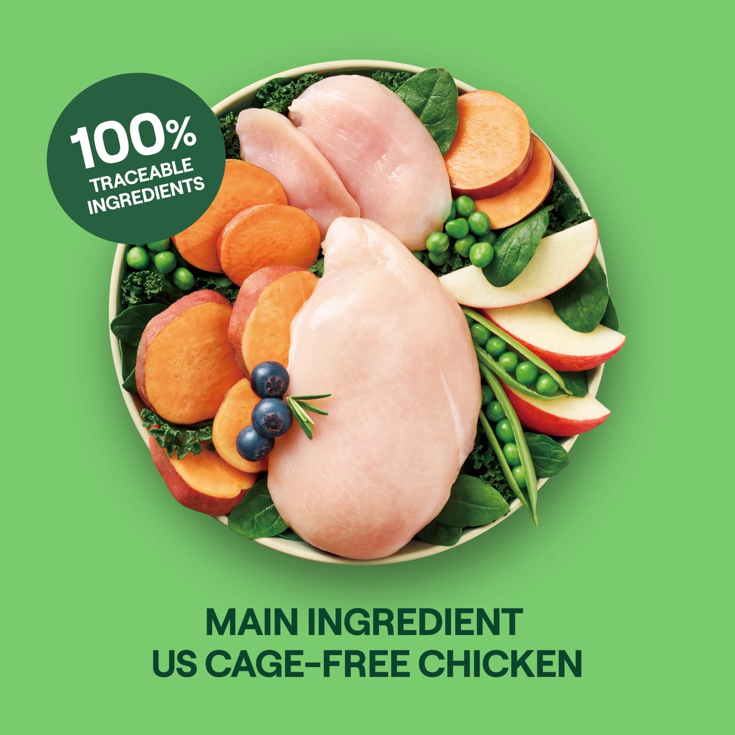 Goodlands Cage-Free Chicken Vegetable Flavor, Dry Adult Cat Food with Probiotics, 3.15 lb Bag