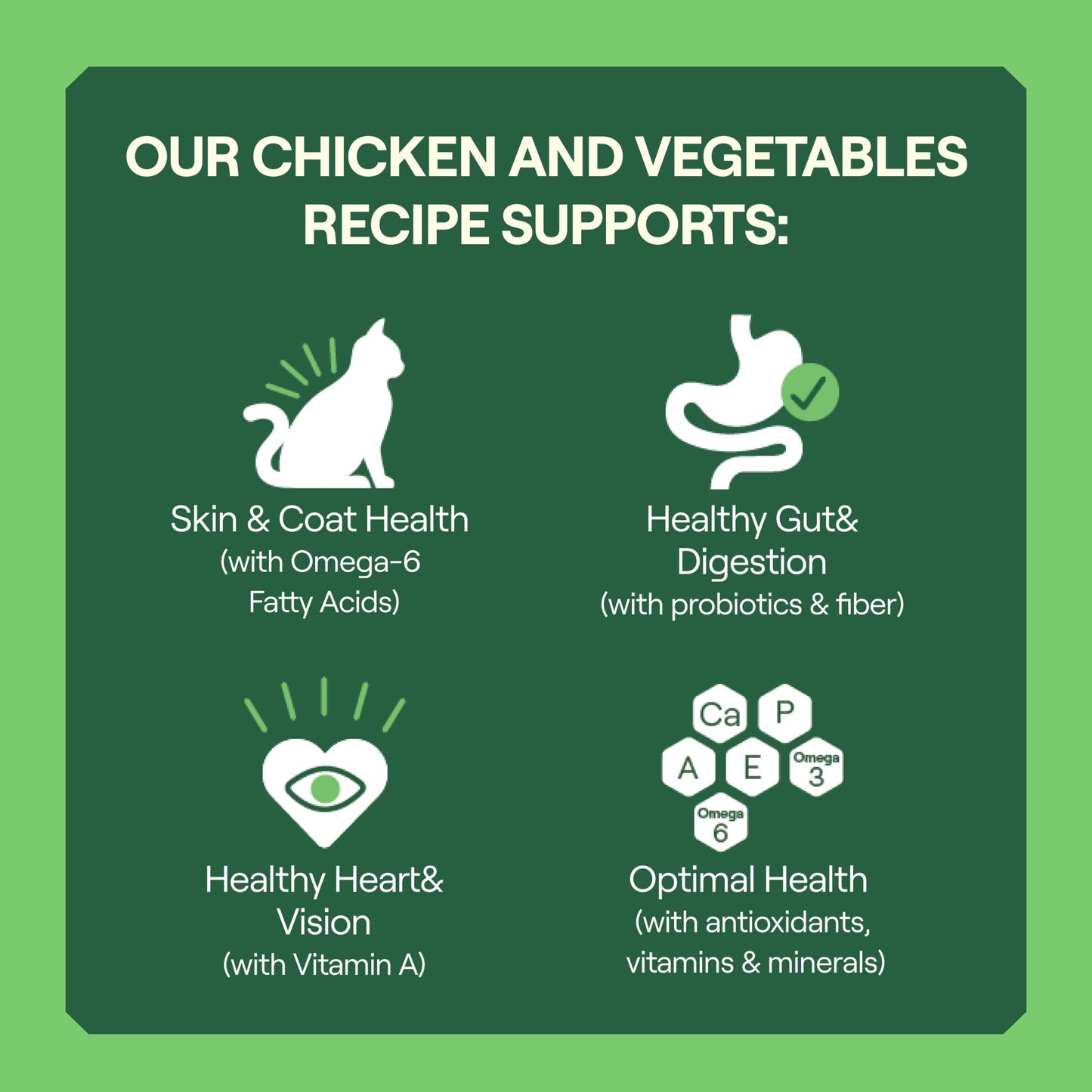 Goodlands Cage-Free Chicken Vegetable Flavor, Dry Adult Cat Food with Probiotics, 3.15 lb Bag