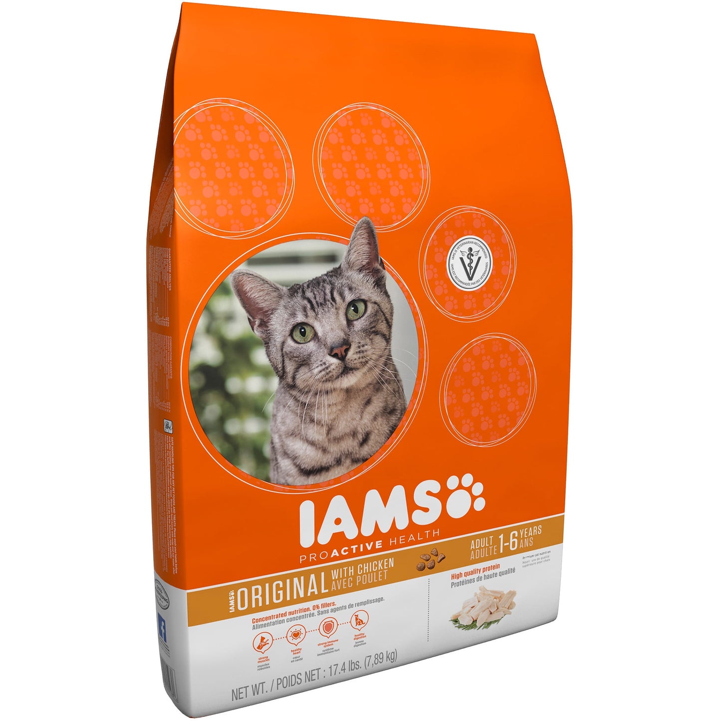 Iams Proactive Health Adult Original Chicken Dry Cat Food, 17.4 lb