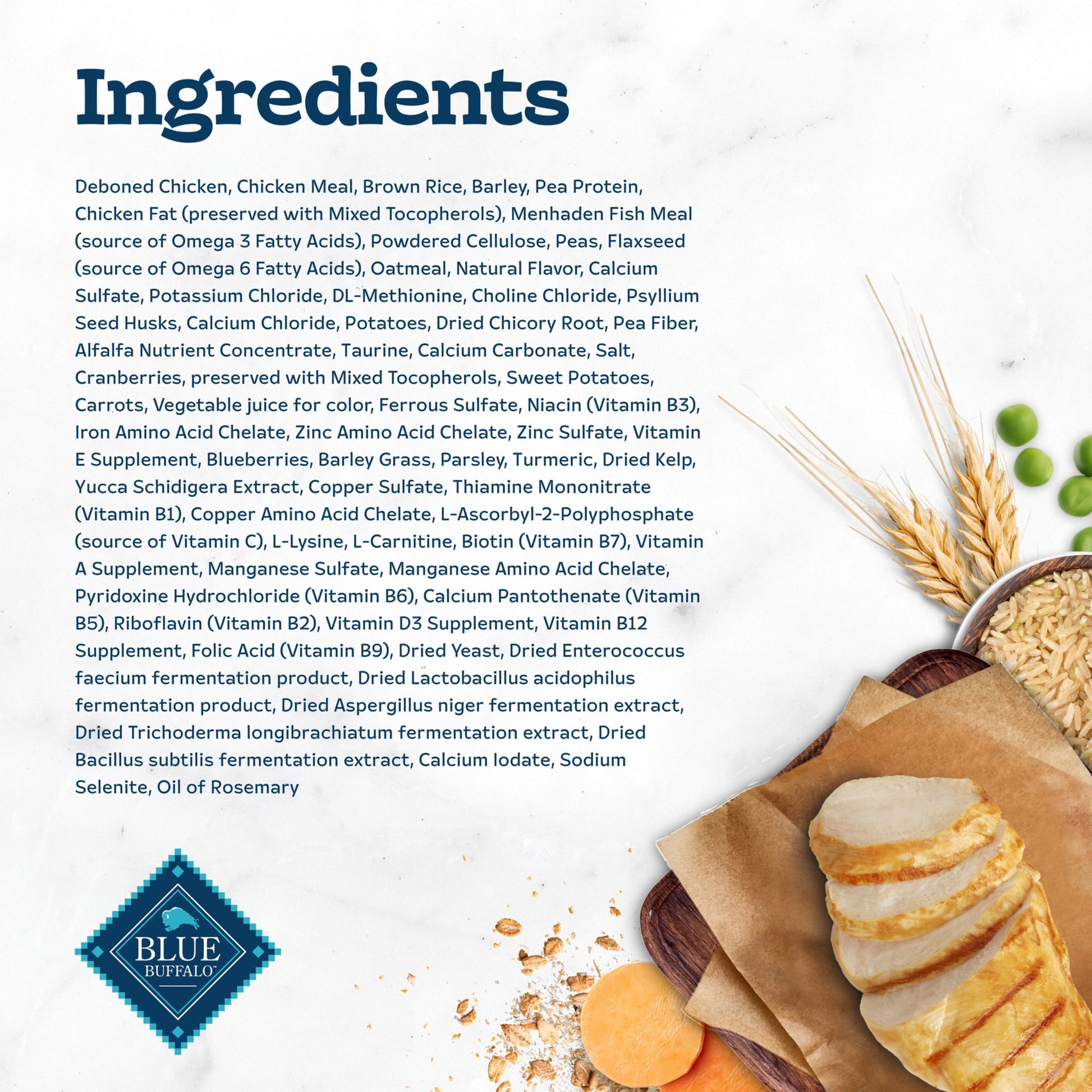 Blue Buffalo Tastefuls Dry Cat Food, Hairball Control, Chicken and Brown Rice, 15-lb. Bag