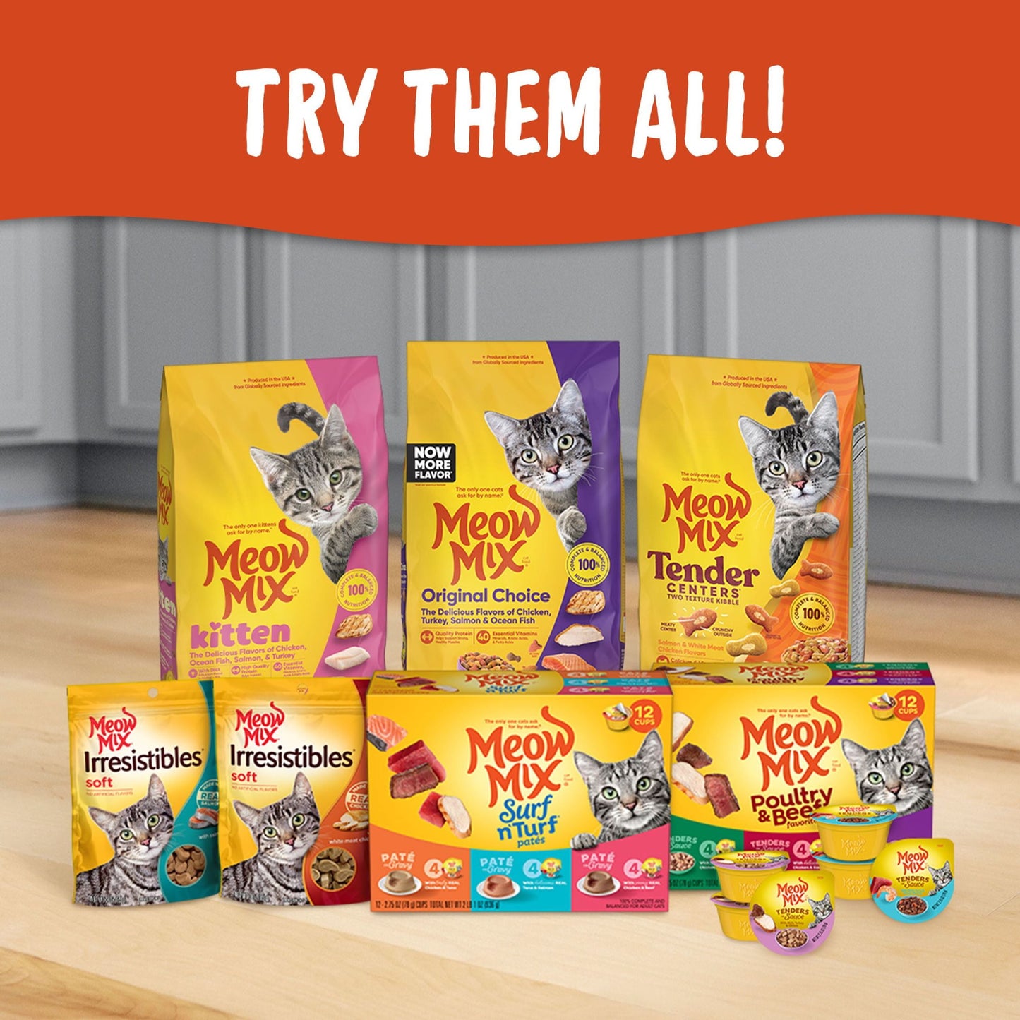 (4 pack) Meow Mix Original Choice Dry Cat Food, 16 lb. Bag