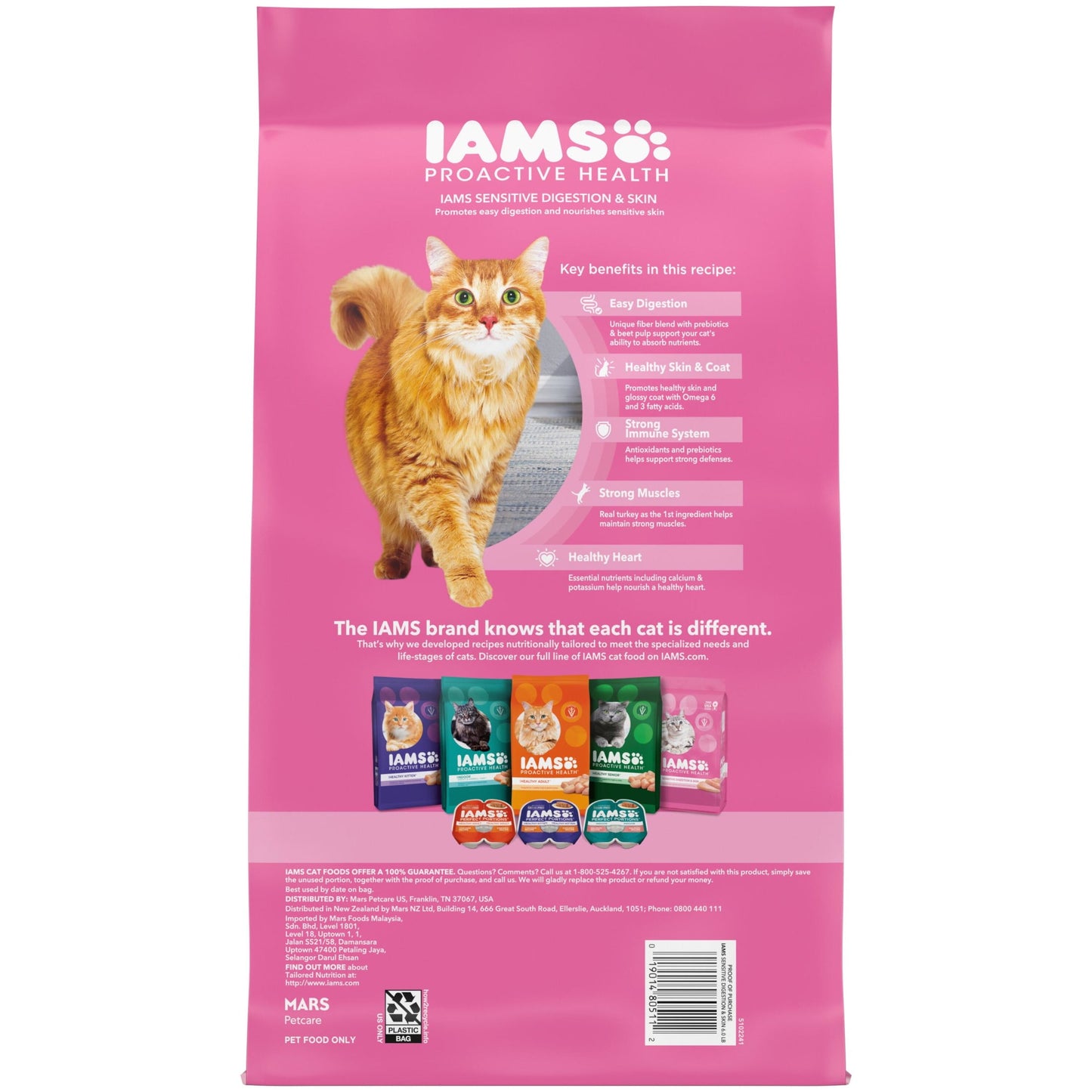 Iams Proactive Health Turkey Dry Cat Food, 6 Lb Bag
