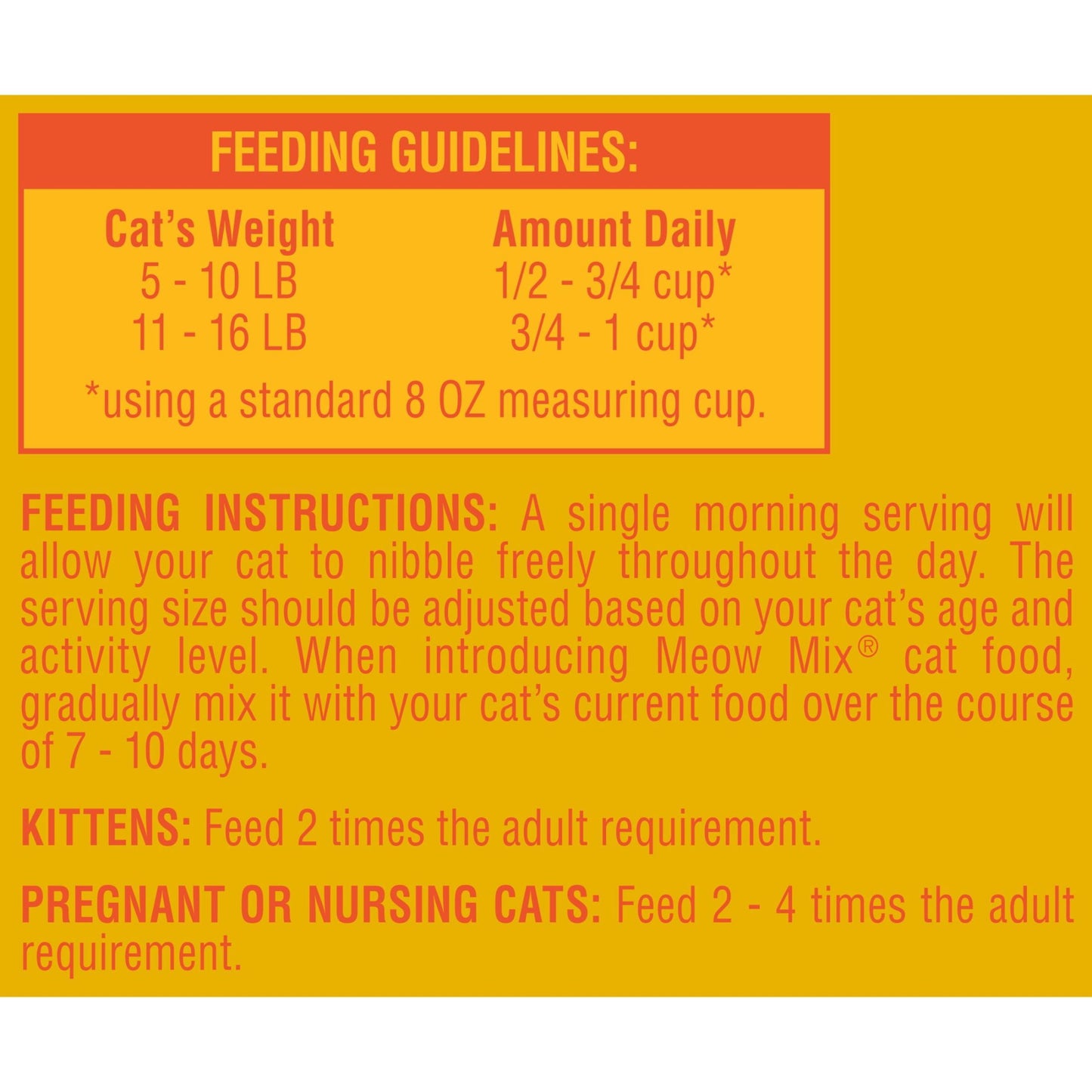 (4 pack) Meow Mix Original Choice Dry Cat Food, 16 lb. Bag
