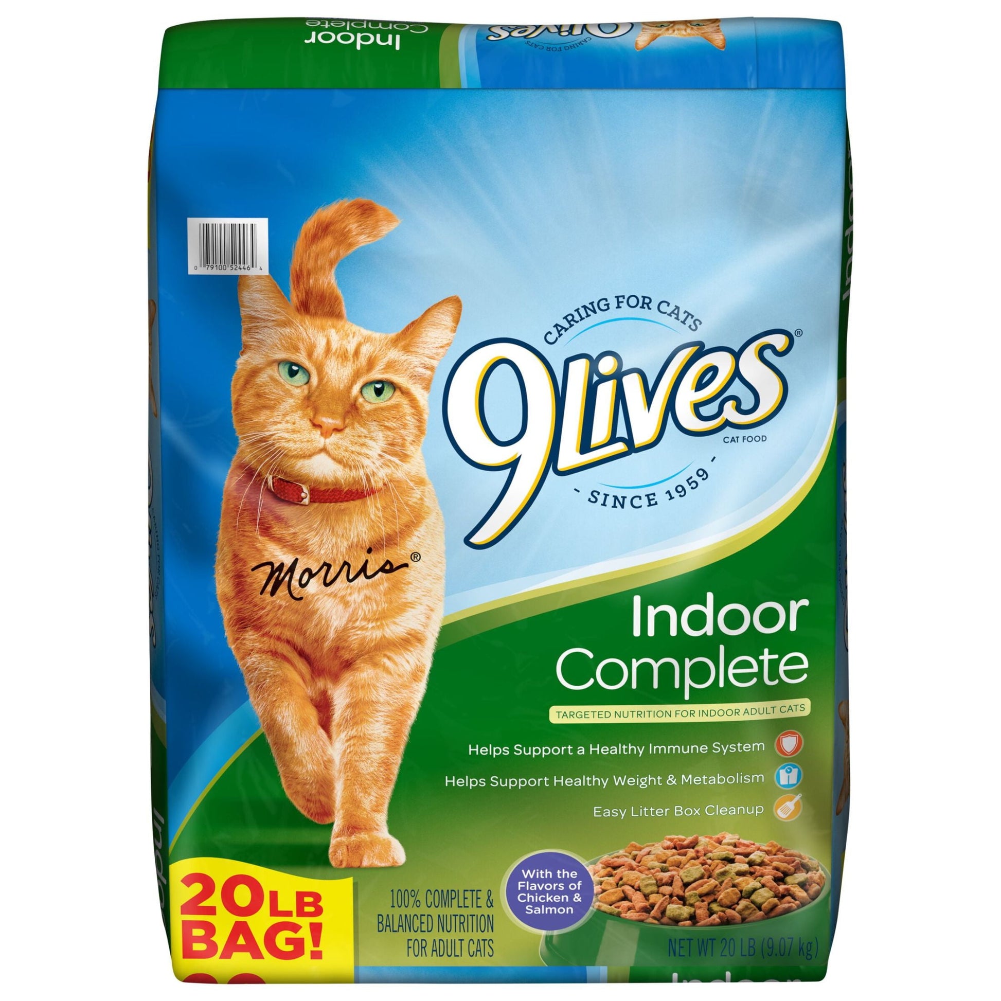 9Lives Indoor Complete Chicken & Salmon Flavor Dry Cat Food, 20 lb. Bag