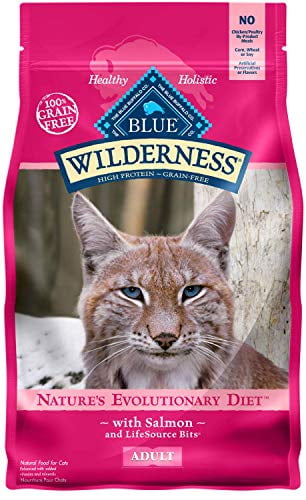 Blue Buffalo Wilderness High Protein Grain Free, Natural Adult Dry Cat Food, Salmon 5-lb