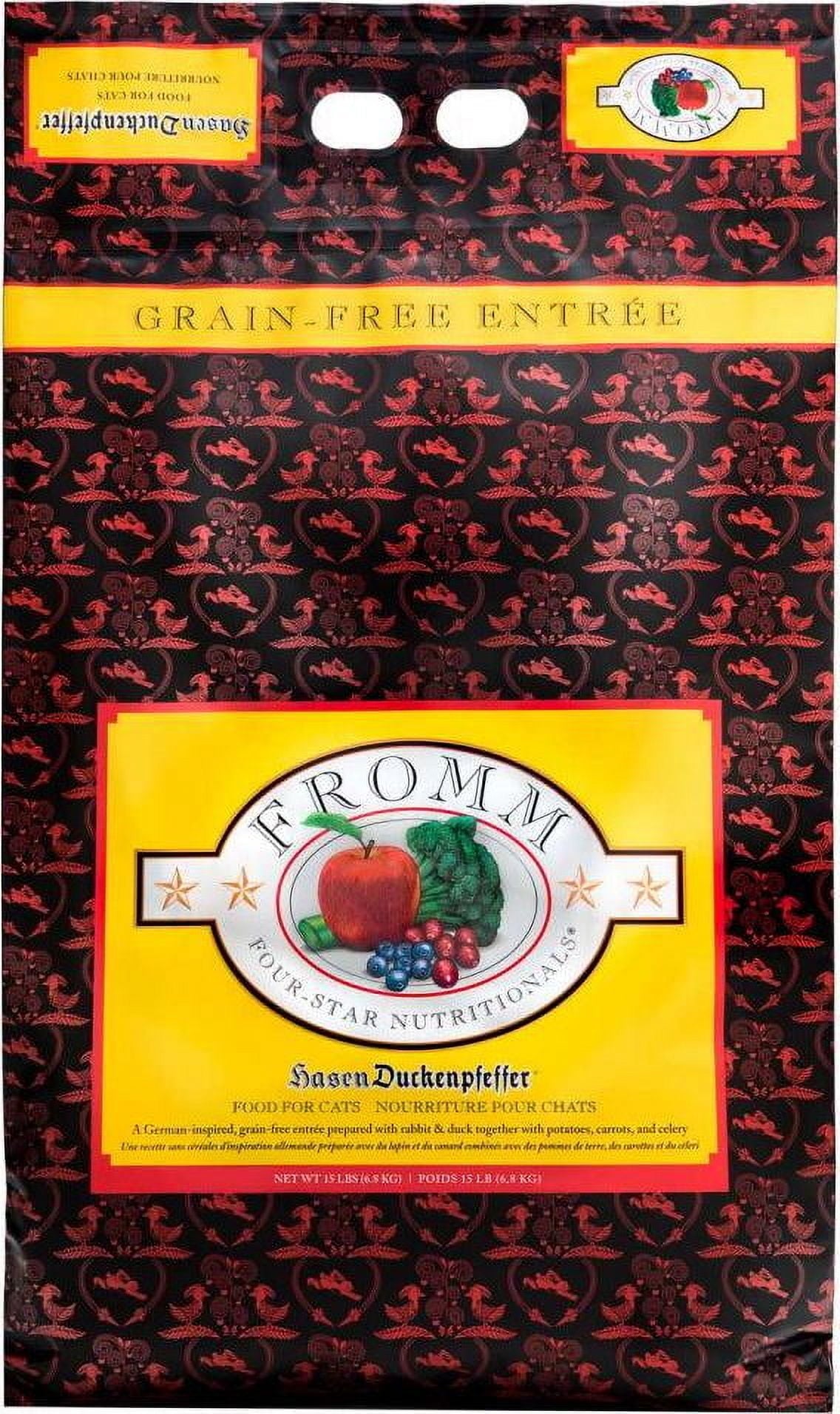 Fromm Four Star Grain Free Adult Hasen Duckenpfeffer Recipe Dry Cat Food 15 lb