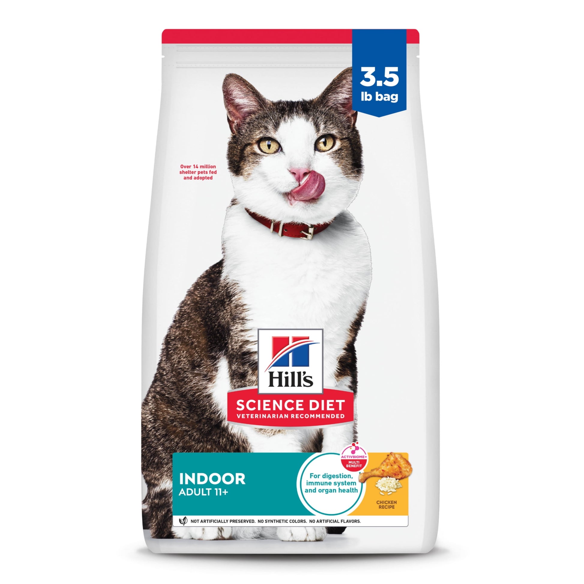 Hill's Science Diet Indoor Chicken Dry Cat Food for 11+ Senior Cats, 3.5lb Bag