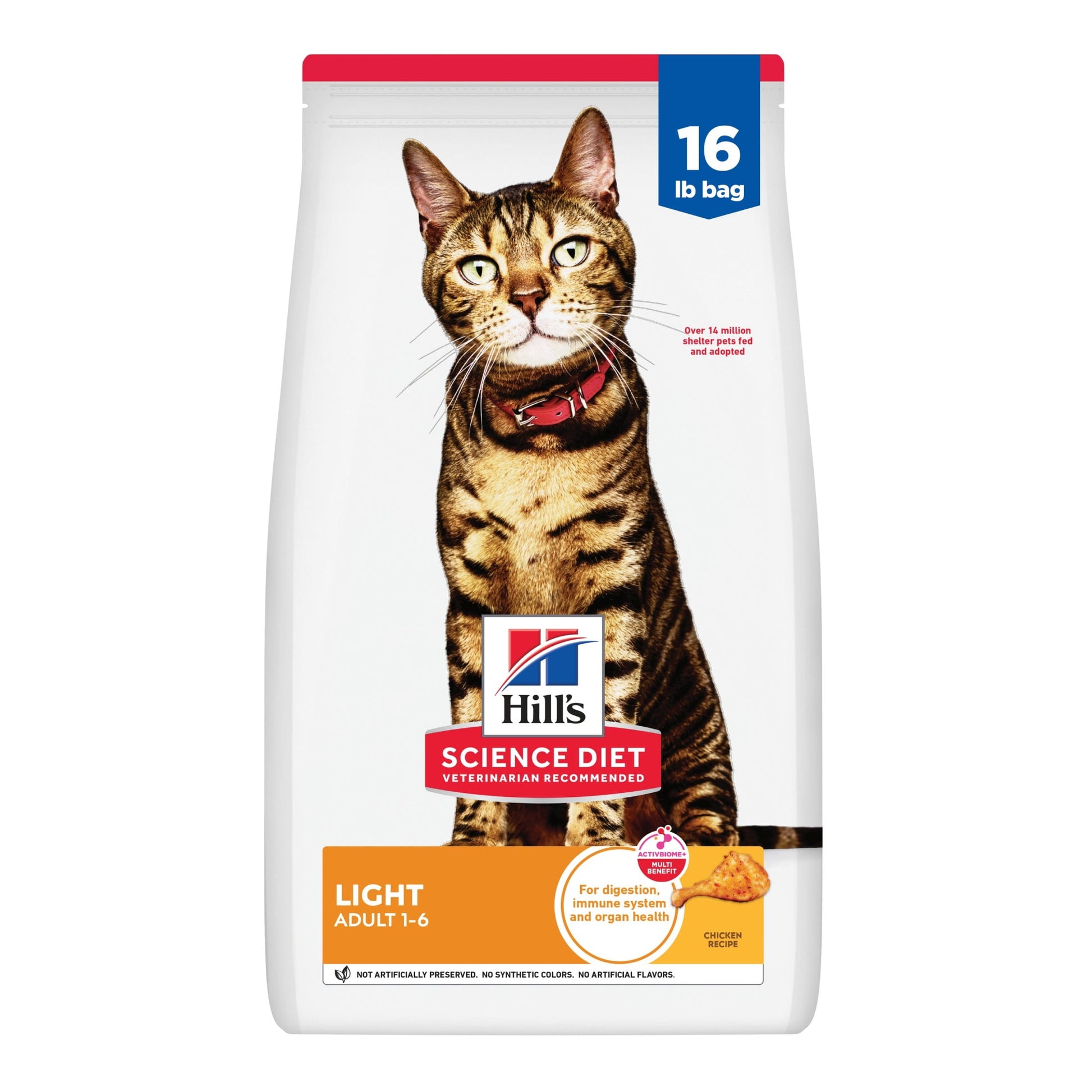 Hill's Science Diet Light Chicken Dry Cat Food, 16lb Bag