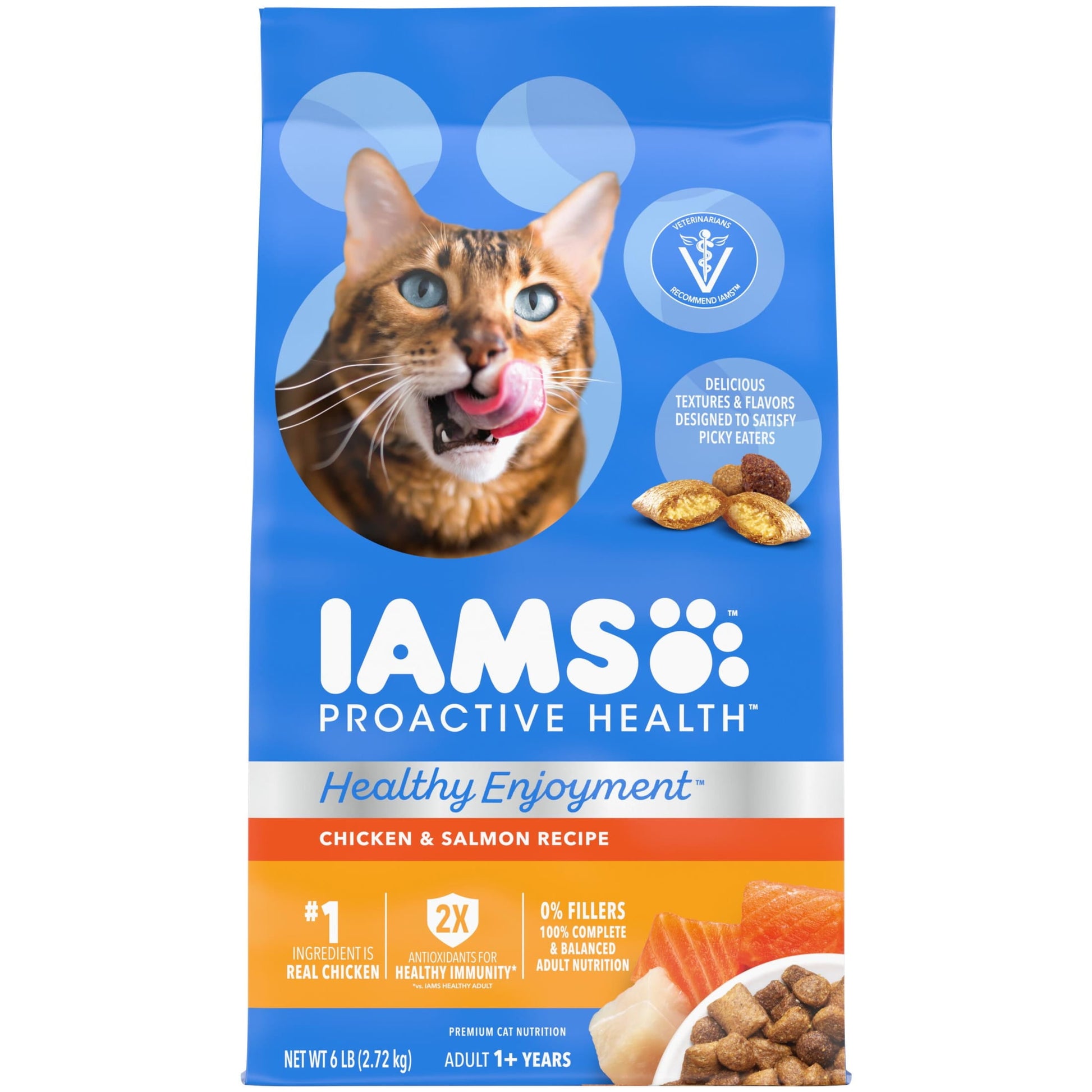 Iams Healthy Enjoyment Chicken & Salmon Recipe Dry Cat Food, 6 Lb Bag