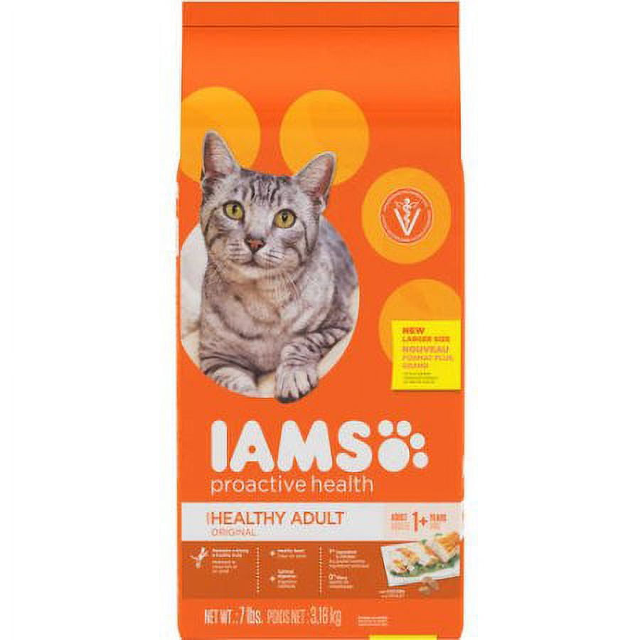 Iams ProActive Healthy Adult Original Chicken Dry Cat Food 7LBS (Pack of 2)