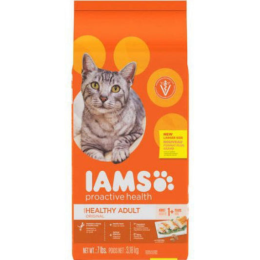 Iams ProActive Healthy Adult Original Chicken Dry Cat Food 7LBS (Pack of 2)
