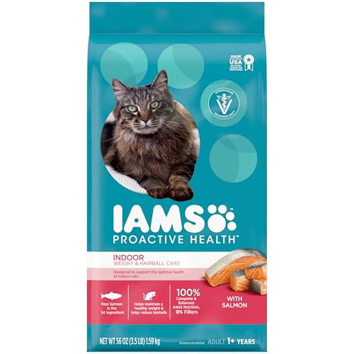 Iams Proactive Health Adult Indoor Weight & Hairball Care Cat Food (Pack of 4)