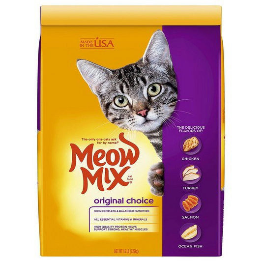 Meow Mix Original Choice Dry Cat Food, 16 Pound Bag (Pack of 2)