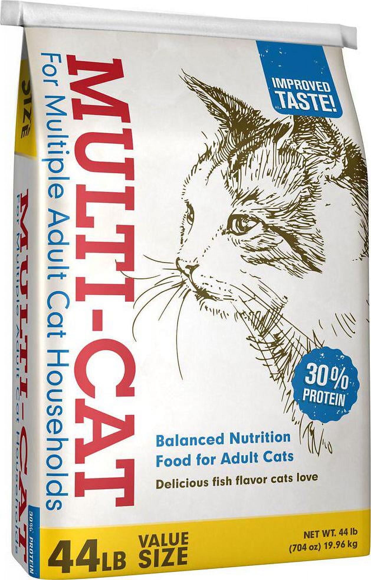 Multi-CatRed Collar Pet Foods Multi-Cat Adult Chicken and Fish Formula Dry Cat Food 44 lb