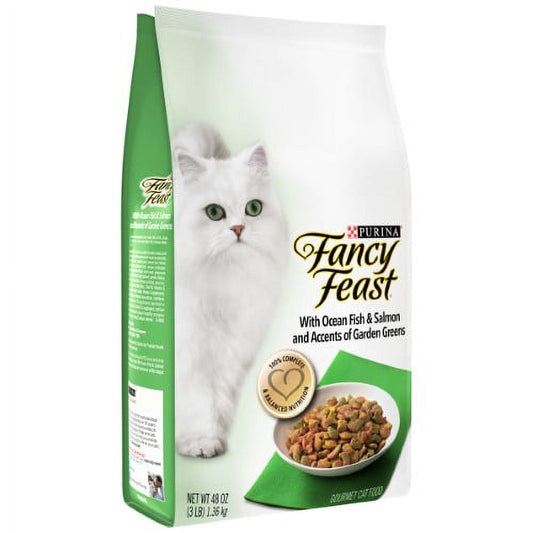 Purina Fancy Feast with Ocean Fish & Salmon Dry Cat Food (Pack of 6)