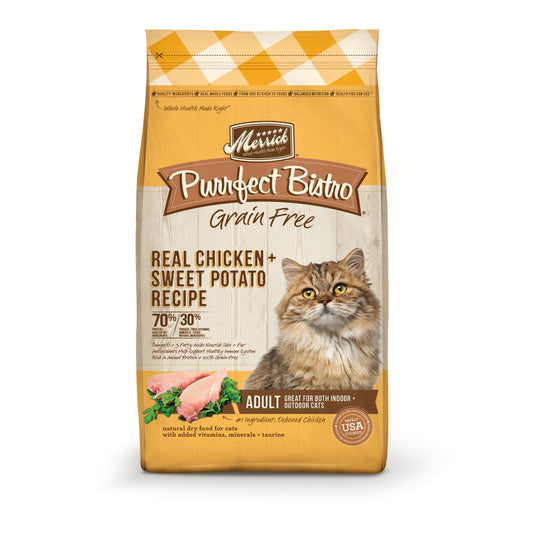 Merrick Purrfect Bistro, Grain Free Dry Cat Food, Chicken & Sweet Potato, 12 lb Bag