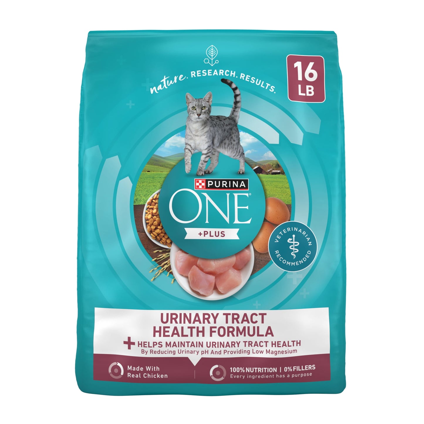 Purina ONE Plus, Uniary Tract Health Formula Dry Cat Food, Chicken, 16 lb Bag