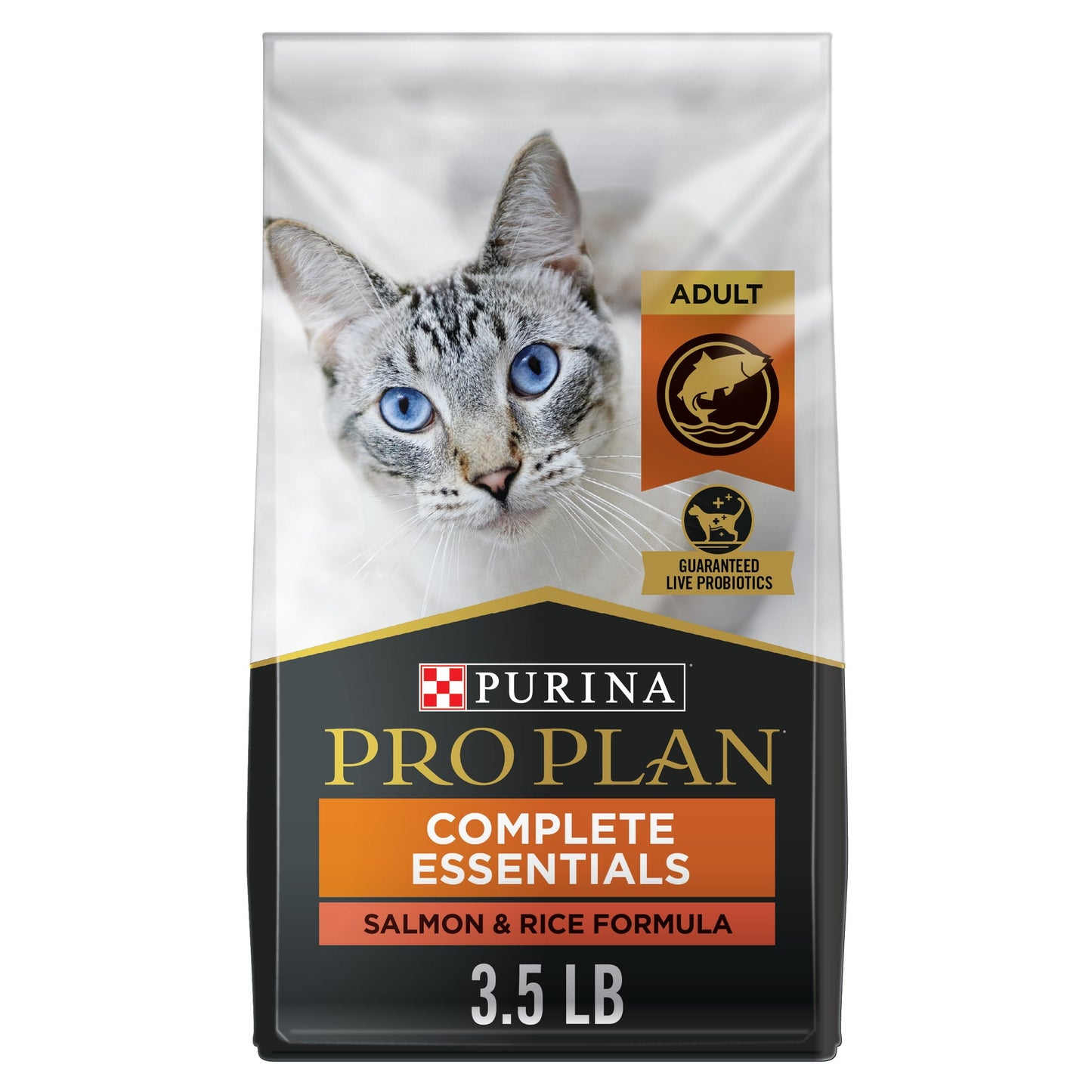 Purina Pro Plan Complete Essentials Dry Cat Food, Salmon & Rice, 3.5 lb Bag