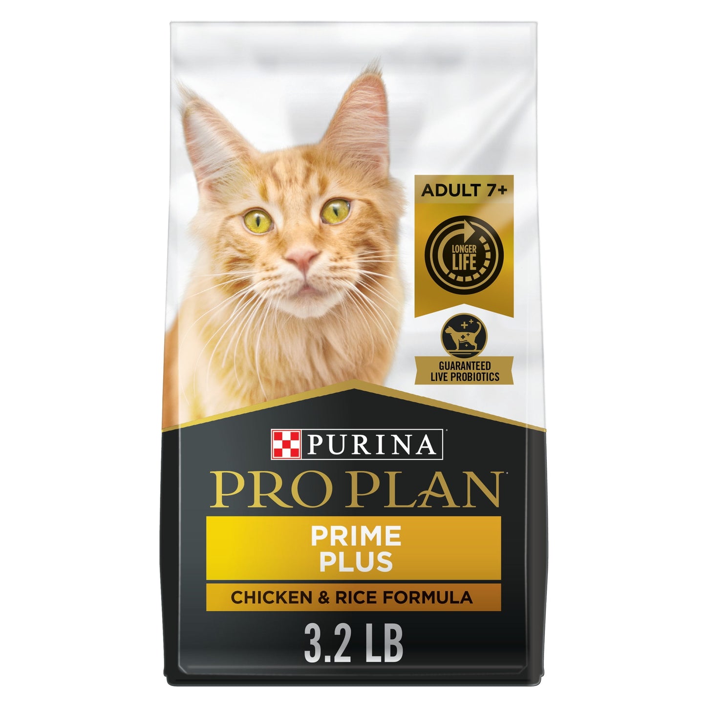 Purina Pro Plan Prime Plus Dry Cat Food, Chicken & Rice, 3.2 lb Bag