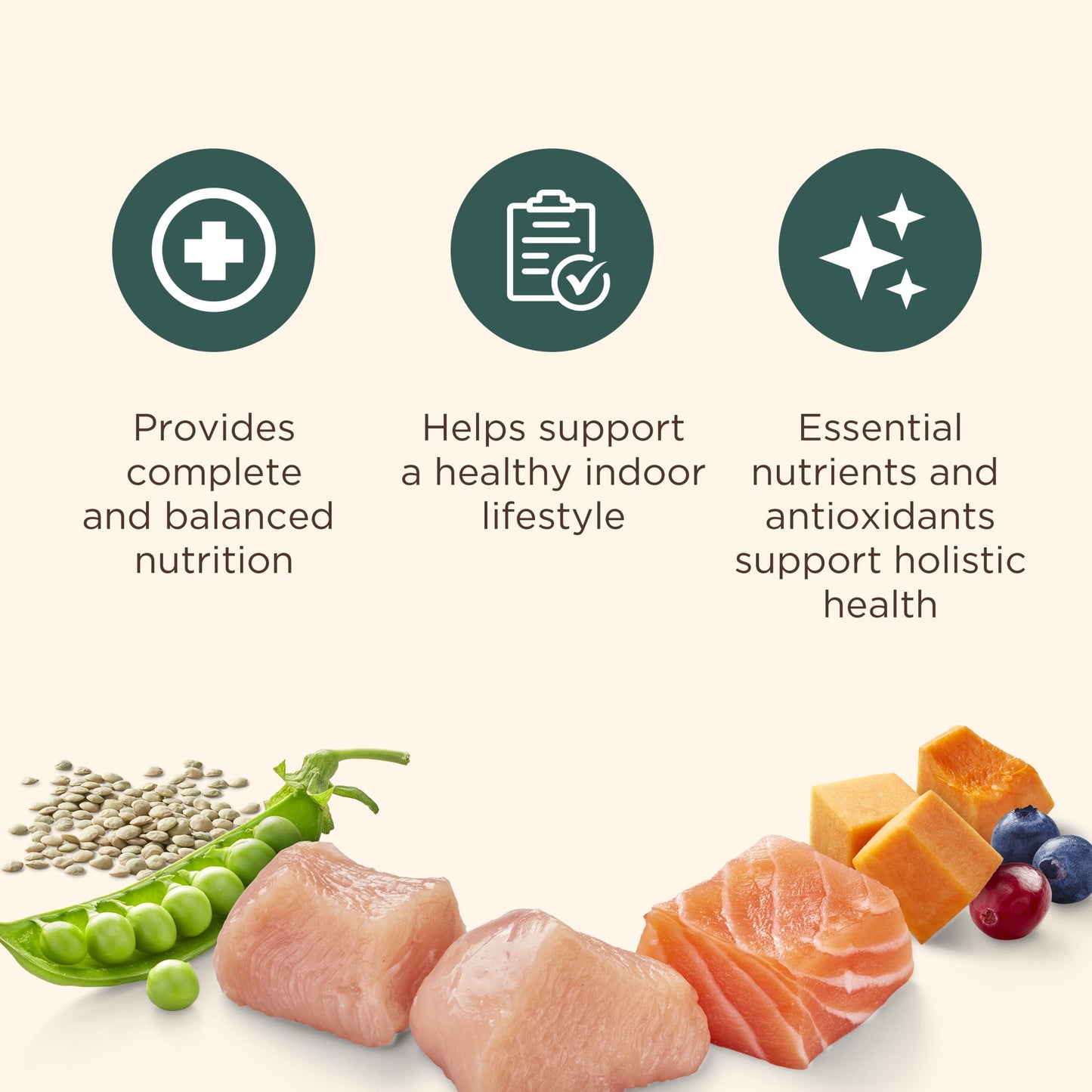 Nutrish Indoor Complete Chicken, Lentils & Salmon Recipe Dry Cat Food 14 lb. Bag (Rachael Ray)