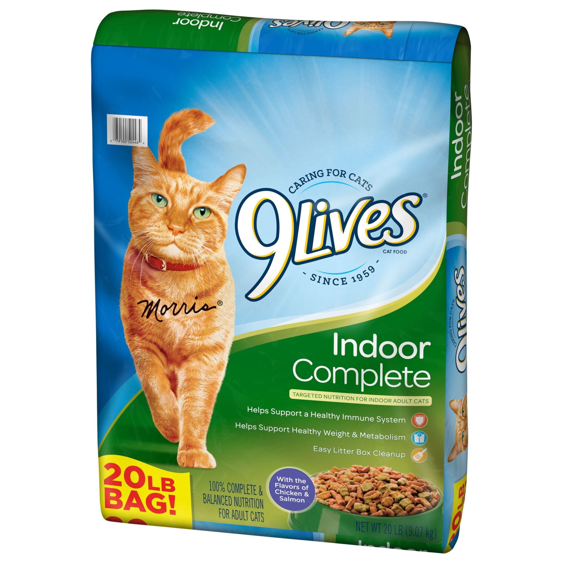 9Lives Indoor Complete Chicken & Salmon Flavor Dry Cat Food, 20 lb. Bag
