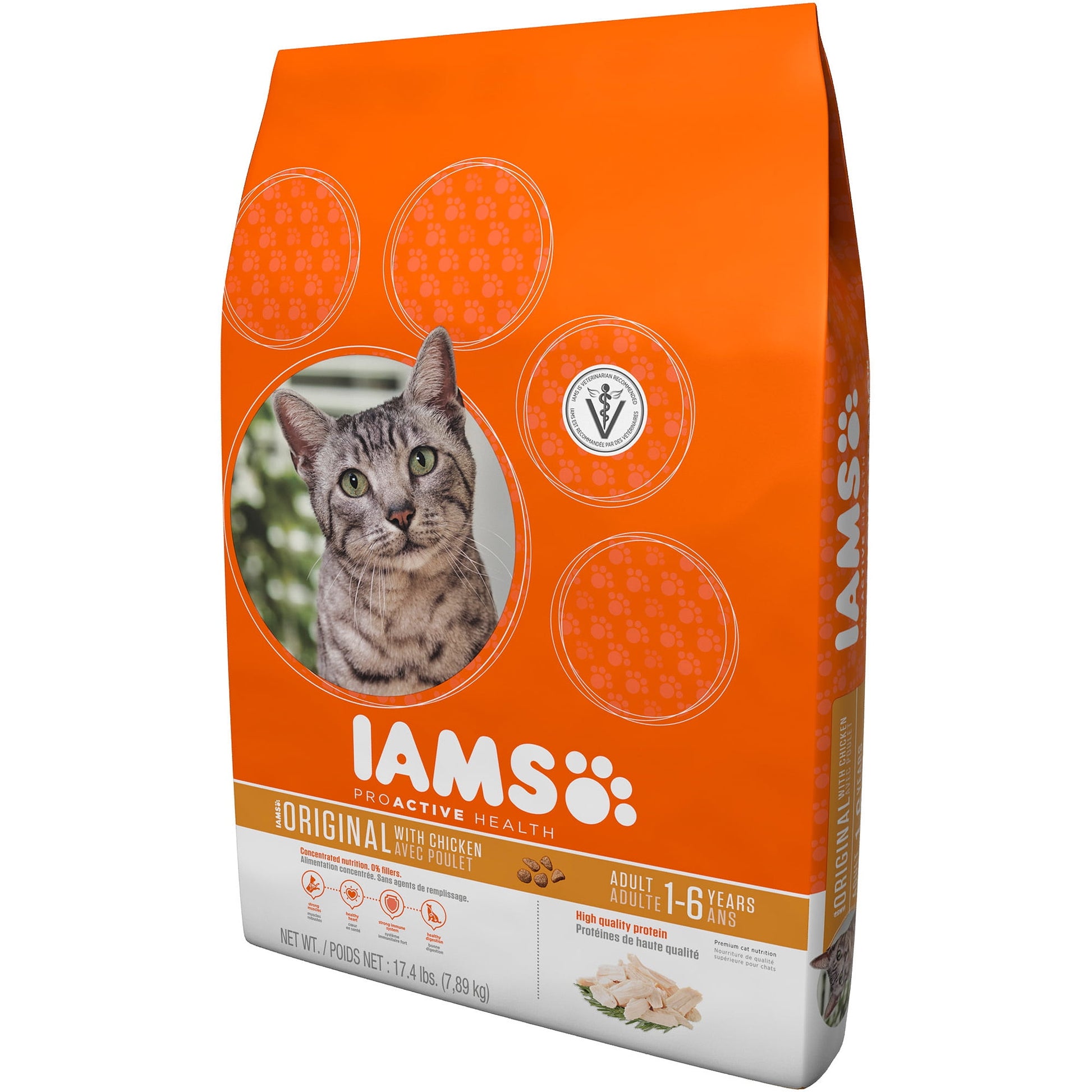 Iams Proactive Health Adult Original Chicken Dry Cat Food, 17.4 lb