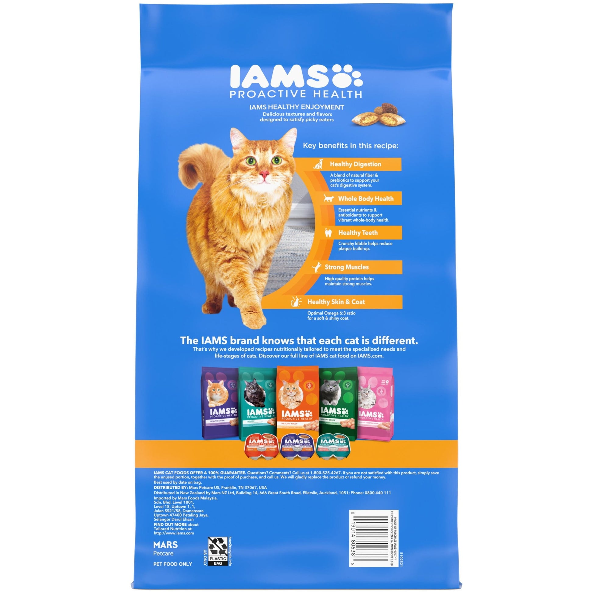 Iams Healthy Enjoyment Chicken & Salmon Recipe Dry Cat Food, 6 Lb Bag