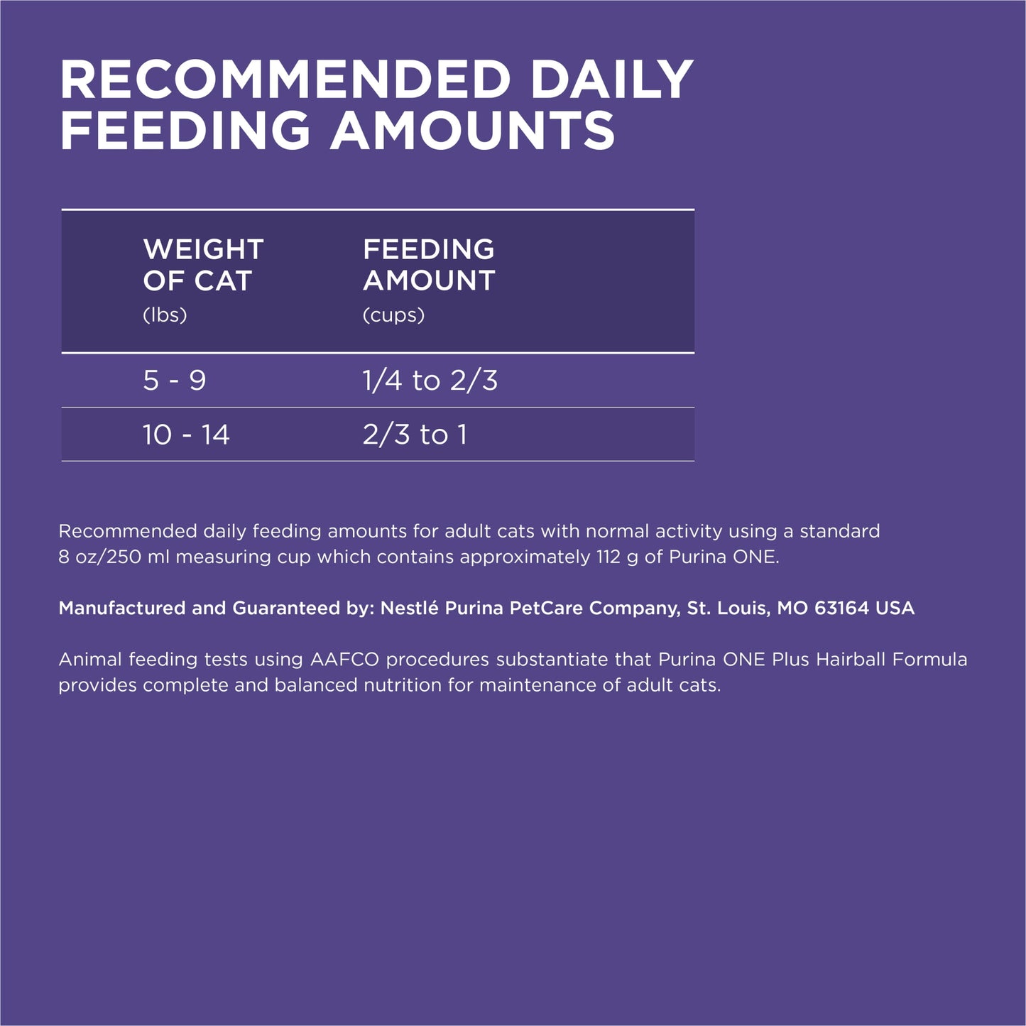 Purina ONE Plus Dry Cat Food Hairball Formula, Natural Chicken, 22 lb Bag